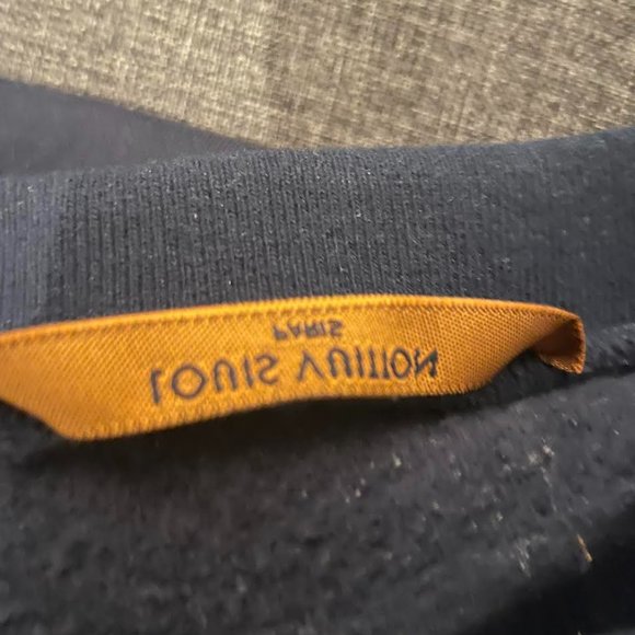 SOLD - Navy Louis Vuitton Stitch Print Embroidery Crewneck - Picture 5 of 9